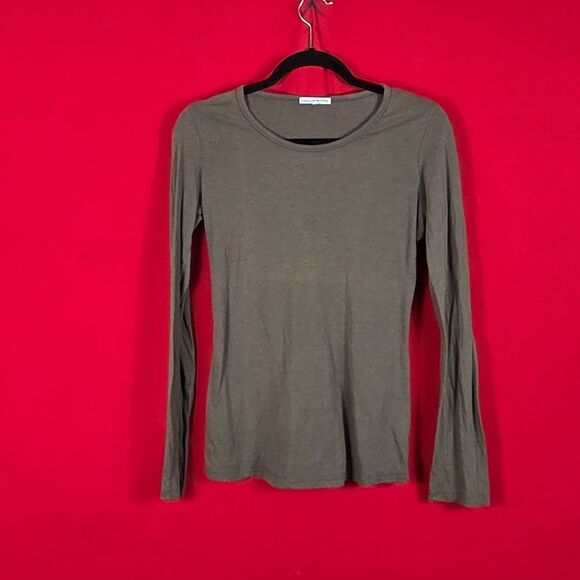 JAMES PERSE Cotton Jersey‎ Long Sleeve Top Womens Size 2 Medium - Picture 1 of 5